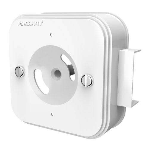 Pressfit - PVC Junction Box | 25mm Size, Square Shape, 1 to 4 Way Options, Easy Installation, Corrosion Resistant, Secure Brass Threaded Fastening