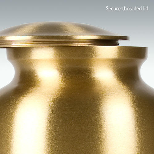 Gold Large Victorian Brass Cremation Urn Engravable