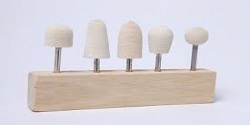 Felt Bob - 100% Wool, 10-20mm Diameter, 25-30mm Length, Off-white Color - Ideal For Polishing Molds, Dies, Models, And Various Surfaces