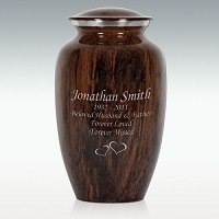 Black Soaring Eagle Classic Brass Cremation Urn Engravable