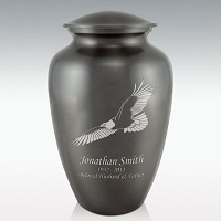 Black Masonic Classic Brass Cremation Urn Engravable