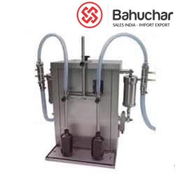 Semi-Automatic Volumetric Liquid Filling Machine - Steel Material, Table Top Design, Two Heads for Versatile Container Types | High Efficiency, Enhanced Durability, Rust Proof Performance