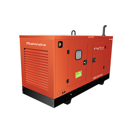 Mahindra Diesel Generator - 1.5m x 1.2m x 1.0m , 100 kVA Power Output, Red Color, 100 Liters Fuel Tank Capacity, Noise-Free Operation