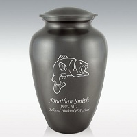 Black Hummingbird Brass Classic Cremation Urn Engravable