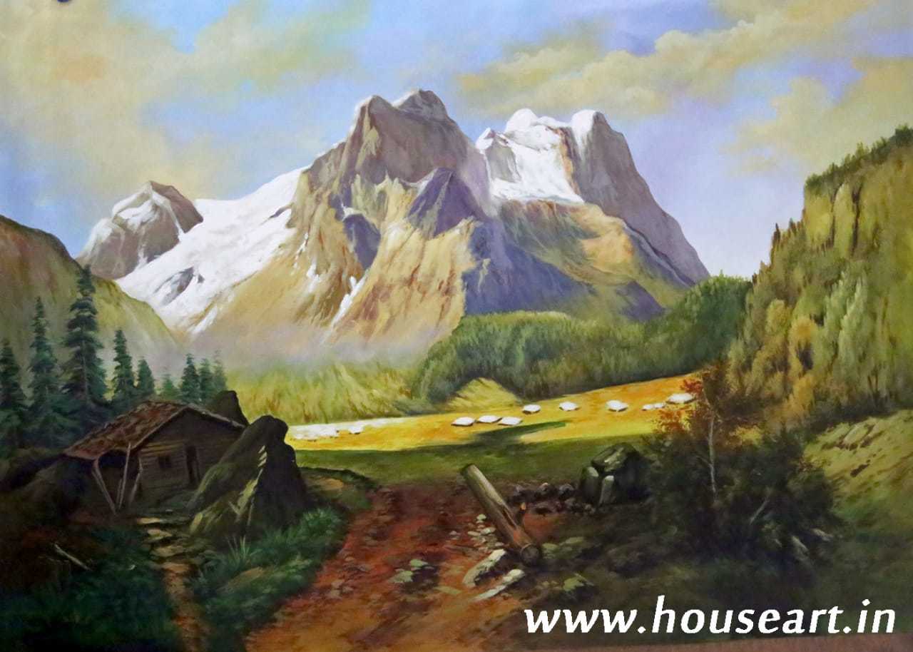 Landscape Canvas Paintings Medium: Oil