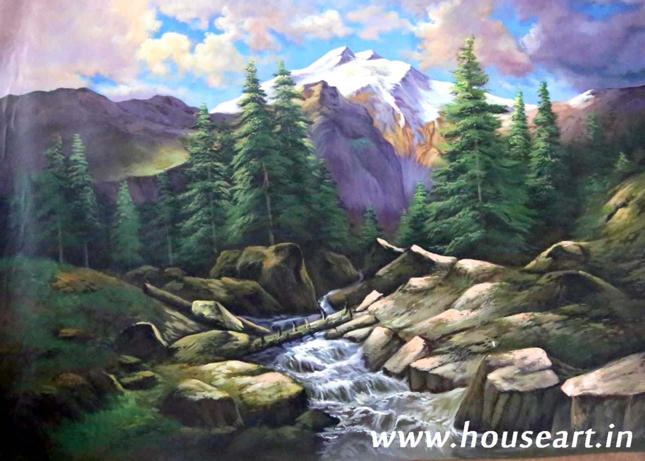 Landscape Canvas Paintings Medium: Oil