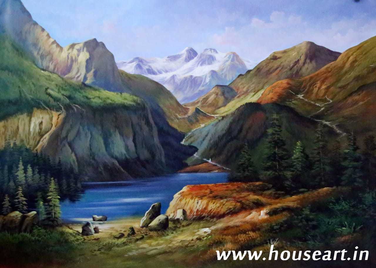 Landscape Canvas Paintings Medium: Oil