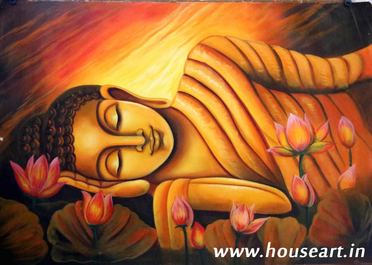 Lord Krishna Canvas Paintings Medium: Oil