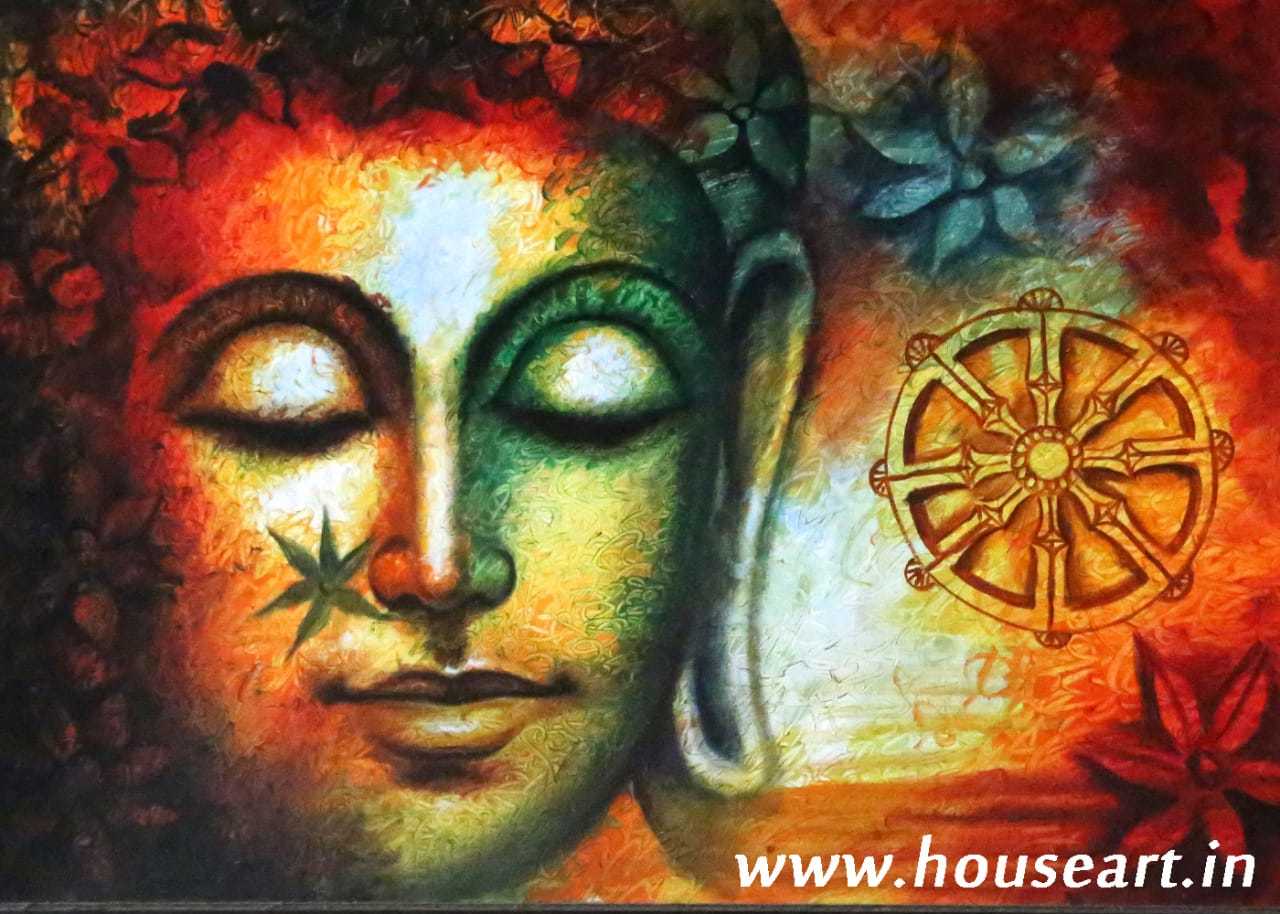 Lord Krishna Canvas Paintings Medium: Oil