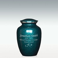Blue Extra Large Moonlit Frost Cremation Urn Engravable