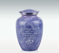 Blue Extra Large Moonlit Frost Cremation Urn Engravable