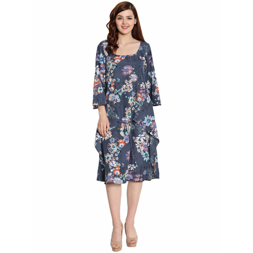 Women Floral Print Crepe Dress