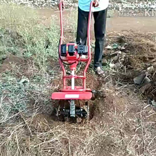 Red And Black Petrol Power Weeder