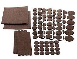 Felt Floor Protectors - Durable Wool Material Universal Fit For All Furniture Legs - Non-slip Backing Scratch-resistant Design
