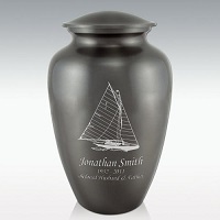 Black Hot Rod Classic Brass Cremation Urn Engravable