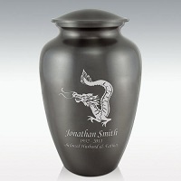 Black Hot Rod Classic Brass Cremation Urn Engravable