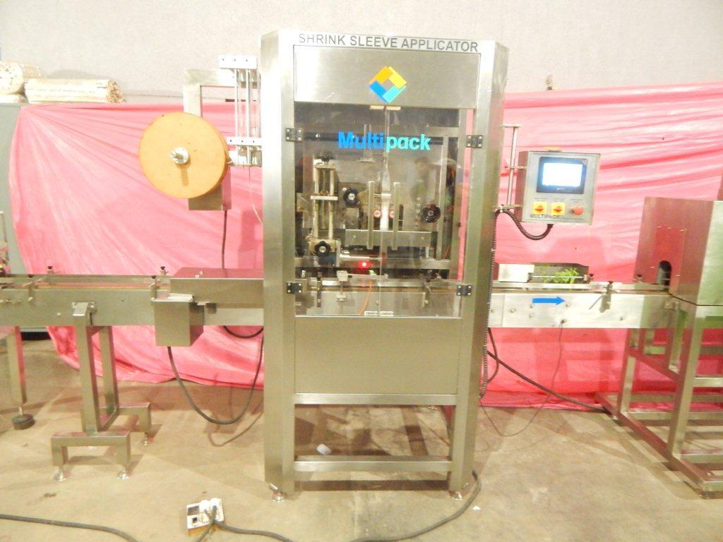 Automatic High Speed Shrink Sleeve Labeling Machine - Stainless Steel, 2500l*1200w*2200h Mm | 500-600 Bottles Per Minute, Plc Control System, Low Maintenance
