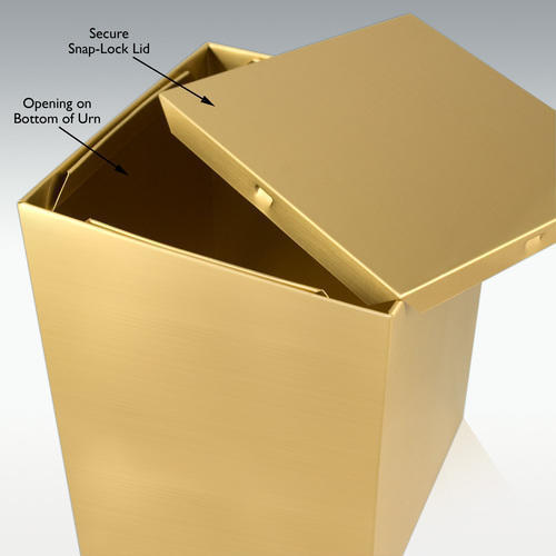 Gold Department Of The Navy Bronze Cube Cremation Urn Engravable