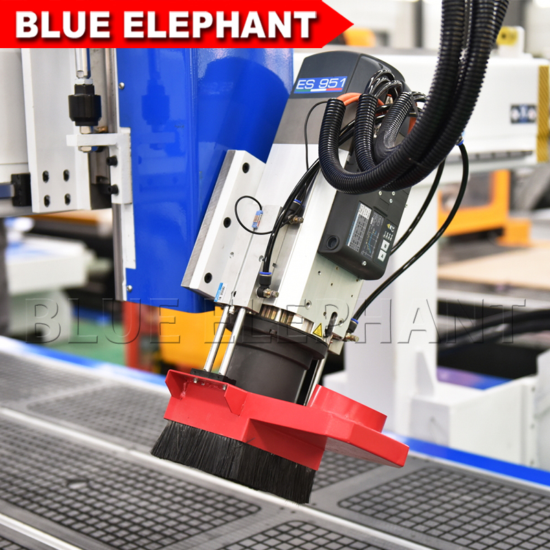 Blue 1530 Atc 4 Axis Cnc Router With Carousel Tool Changer Magazine