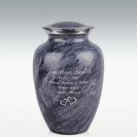 Blue Extra Large Washed Denim Brushed Cremation Urn Engravable