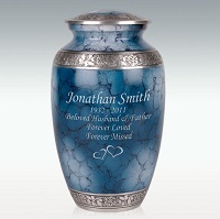 Shiny Green Extra Large Deep Sea Brushed Cremation Urn Engravable