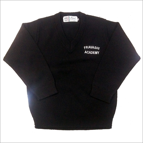 School Pullover - Polyester, Multiple Sizes | Black, Long Sleeve, V-Neck, Regular Fit, Shrink Resistant, Easy to Wash