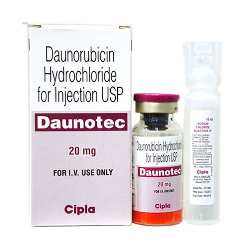 Daunorubicin Injection - Antineoplastic Agent, 10mg/5ml Vial | Treats Blood Cancer, Requires Cool & Dry Storage