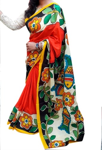 Cotton Hand Block Printed Sarees