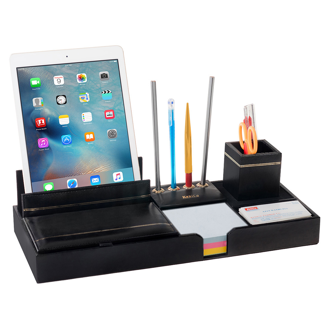 Durable And Rust Proof Faux Leather Desk Organizer (604)