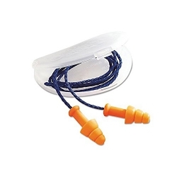 Bilsom 304l Foamplug - Polyurethane Foam, Large Size, Yellow And White Color | Tapered Design For Easy Insertion, Patented Conforming Material Technology, Smooth Soil-resistant Skin, Long-term Comfort