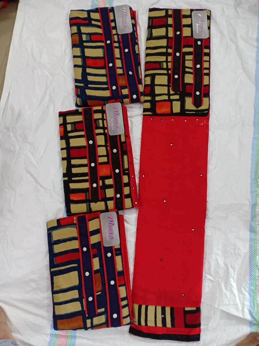 Cotton Matching Set - Cotton Silk Fabric, Printed Design, Full Sleeves Style, 4-piece Collection