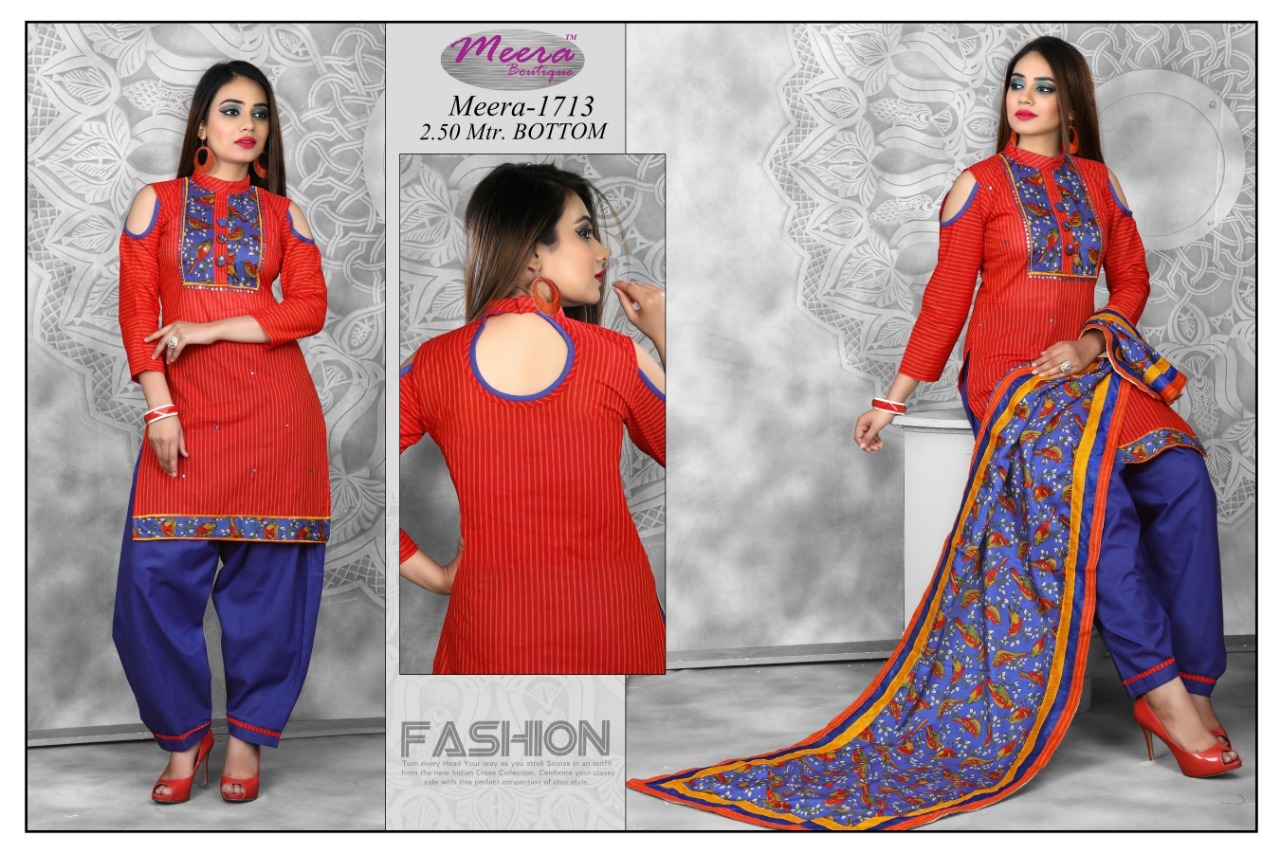 Cotton Matching Set - Cotton Silk Fabric, Printed Design, Full Sleeves Style, 4-piece Collection