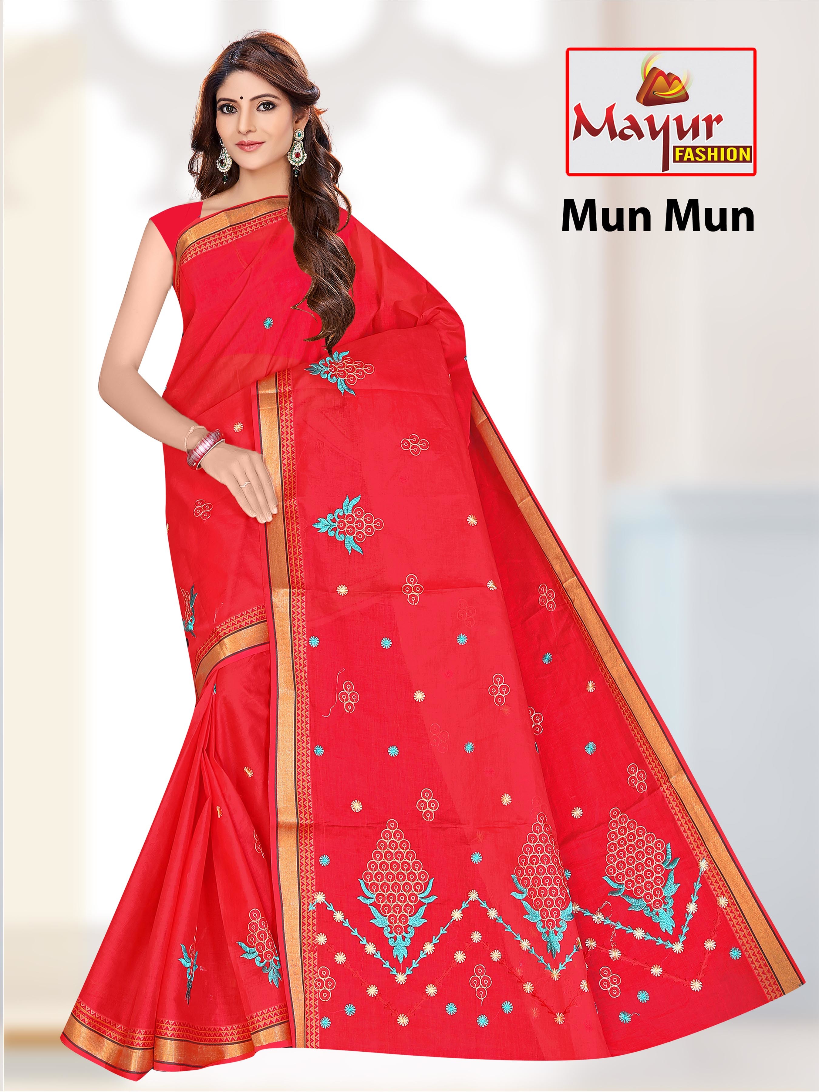 Cotton Work Saree Length: 5.50  Meter (M)