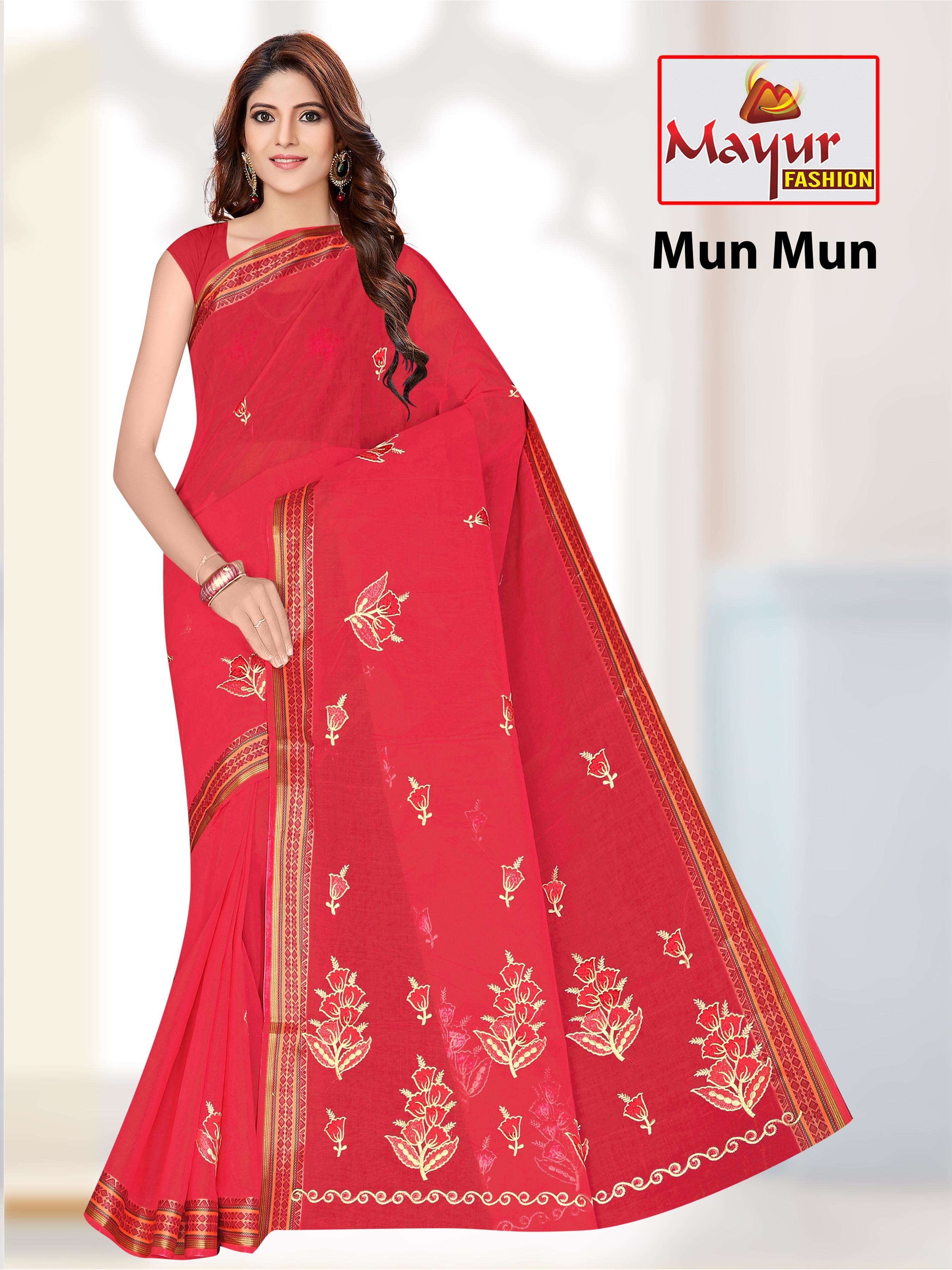Cotton Work Saree Length: 5.50  Meter (M)