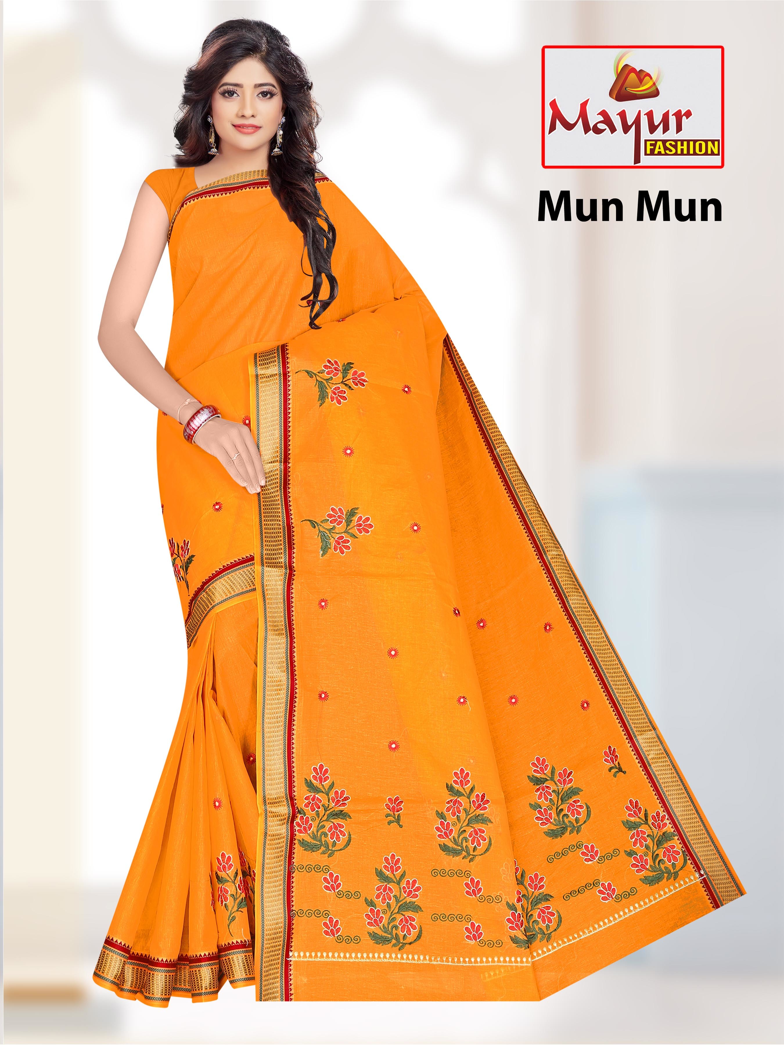 16 Designer Cotton Work Saree
