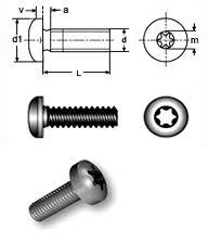Torx Drive Pan Head Screw - Stainless Steel Aisi 304/316, M3 To M8 Size, High Torque Transfer | Reduced Camout Forces, Precision Design