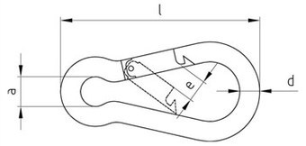 Spring Hook Carabiner Ss 316