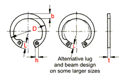 Circlips Type B Internal Stainless Steel Standard: Din 472