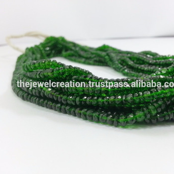 Green Natural Chrome Diopside Beads For Jewelry Making