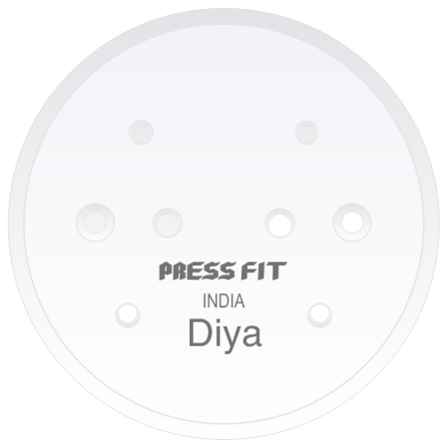 Pressfit 3.5" Diya Round Cover Plate - White Plastic, 3.5" and 4.5" Sizes | Perfect Screw Holes, Comes with Mounting Screws, Decorative Design
