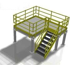 Frp Industrial Crossover Platform / Bridge Ladder