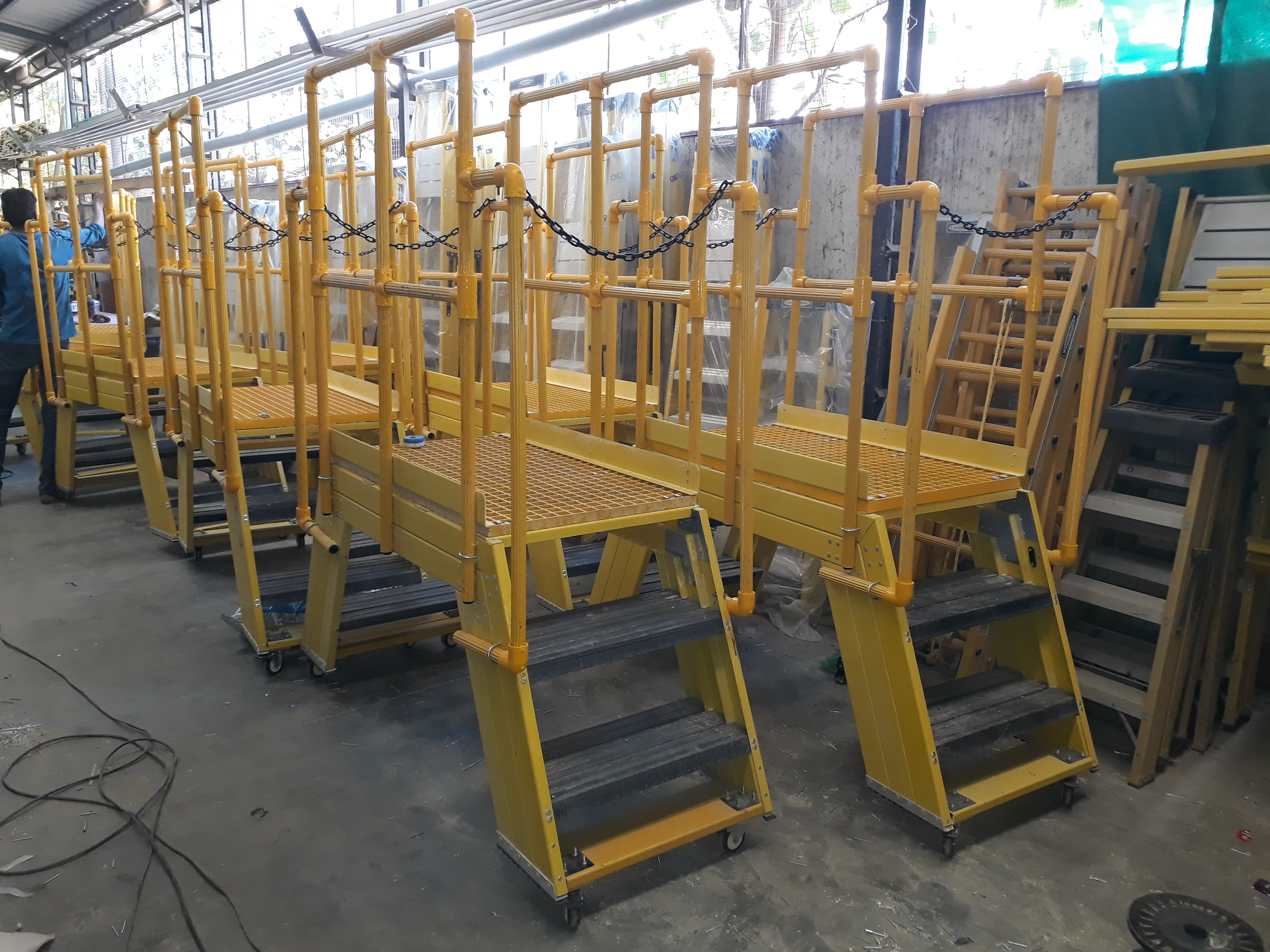 Frp Industrial Crossover Platform / Bridge Ladder