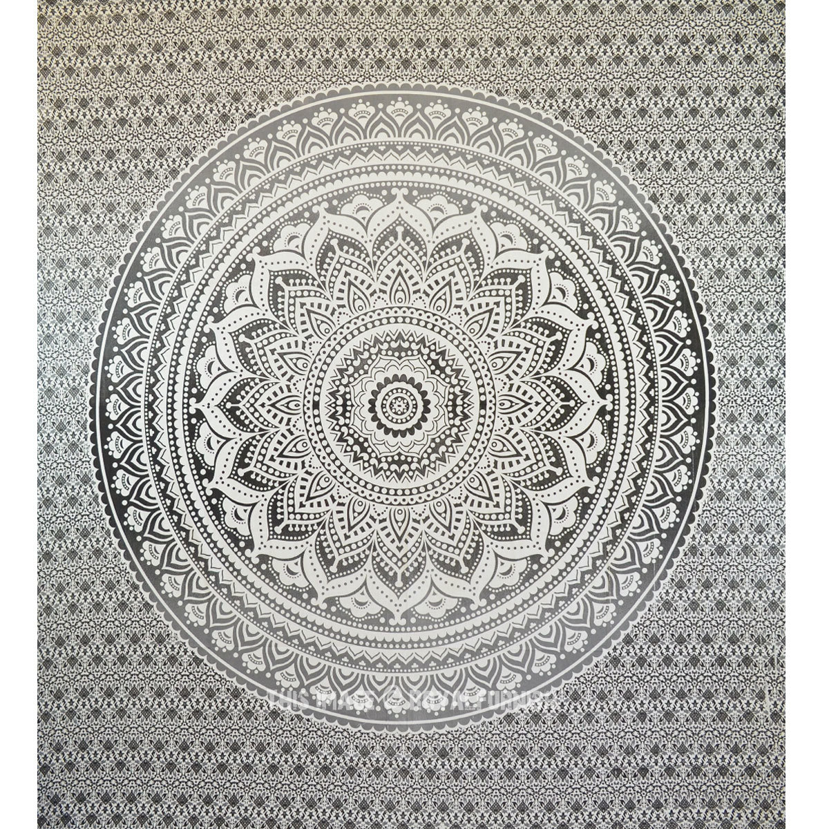 Black And White Wall Hangings Ombre Mandala Hand Printed Handmade Indian 100% Cotton Bedspread Bed Sheet Tapestry