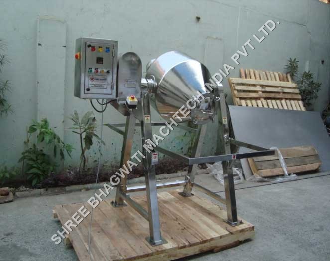 Double Cone Blender Machine - Stainless Steel, 10-500 Kg Capacity | Automatic Plc Control, High Efficiency, Low Noise, Touch Screen, Safe Operation, Mirror Polished Finish