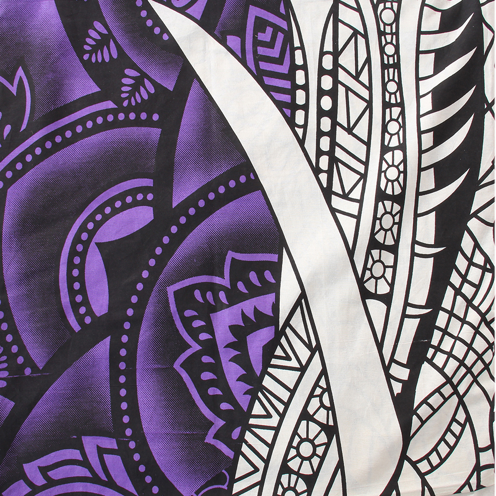 Quick Dry Indian Home Wall Hangings Mandala Tapestry Elephant And Lotus Design Violet Color Hand Printed Handmade Tapestry