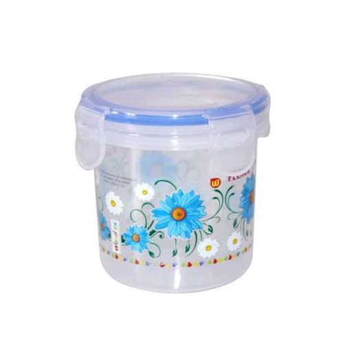 Blue & Pink Plastic Printed Microwave Safe Container Klick N Seal 300