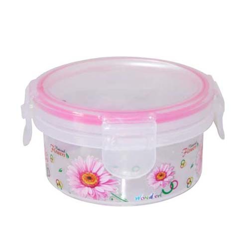 Blue & Pink Plastic Printed Microwave Safe Container Klick N Seal 400
