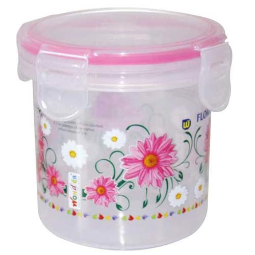 नीला और गुलाबी प्लास्टिक मुद्रित बहुउद्देश्यीय कंटेनर क्लिक एन सील 1250