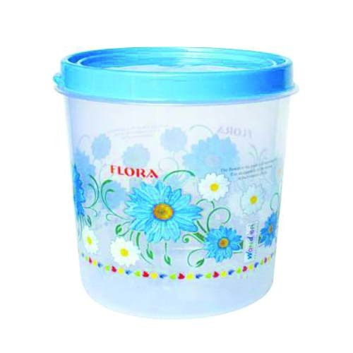 CONTI 107 - Rigid PP Plastic 7 Ltr Foil Printed Kitchenware Container , Blue and Pink Color, Air Tight Design