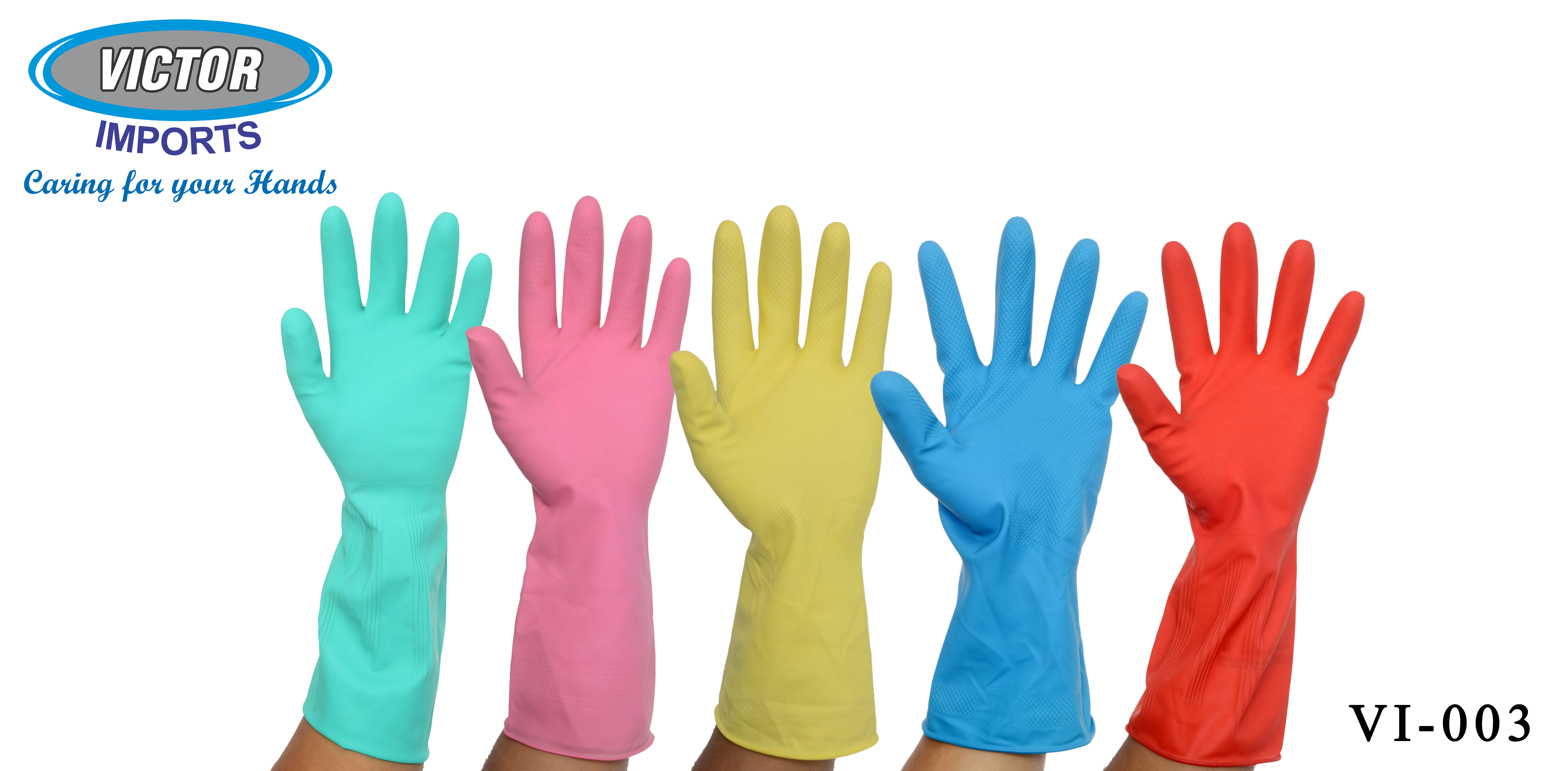 Rubber Kitchen Gloves - Color: Orange